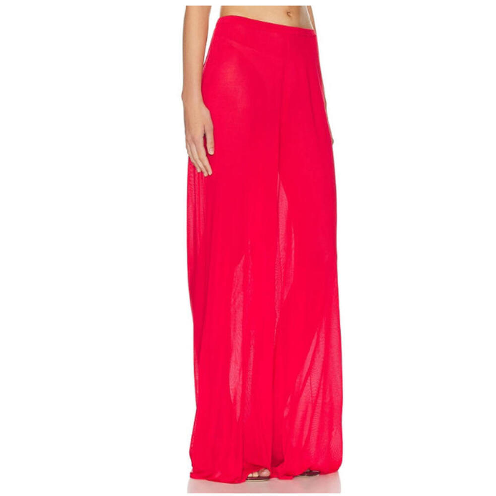Rrevolve HELSA Arlena Knit Pant red semi-sheer fabric size XL NWT $228msrp